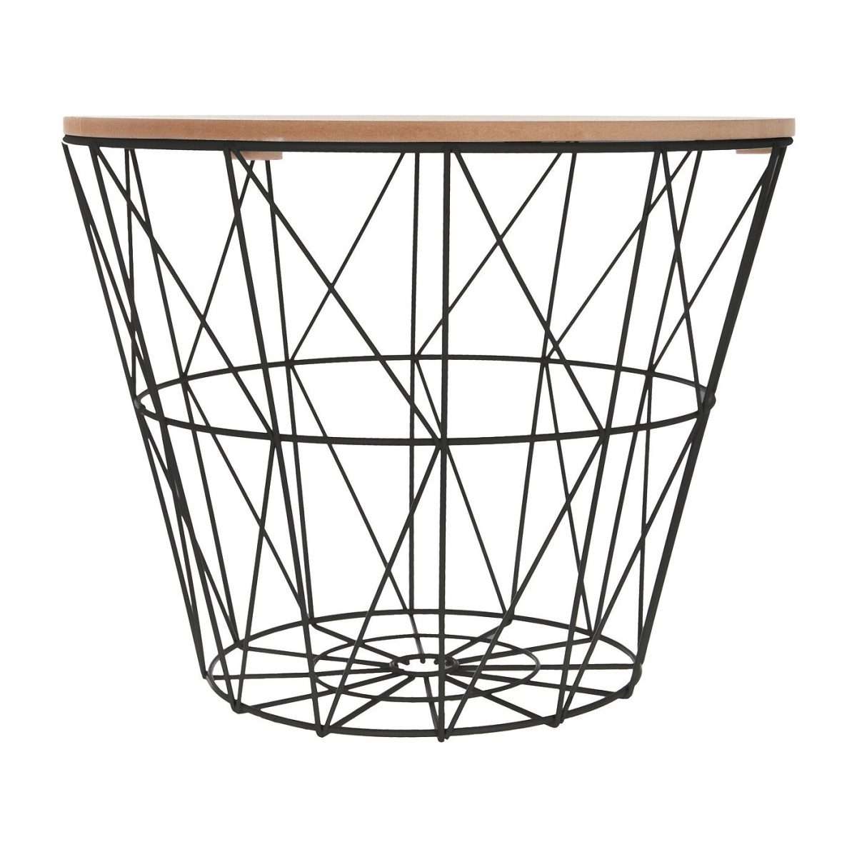 Atmosphera stolić kumi 38x30,5cm metal/drvo/mdf crni - Image 2