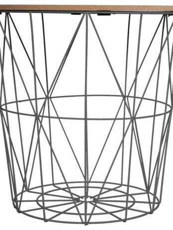 Atmosphera stolić kumi 40x41cm metal/drvo/mdf crni