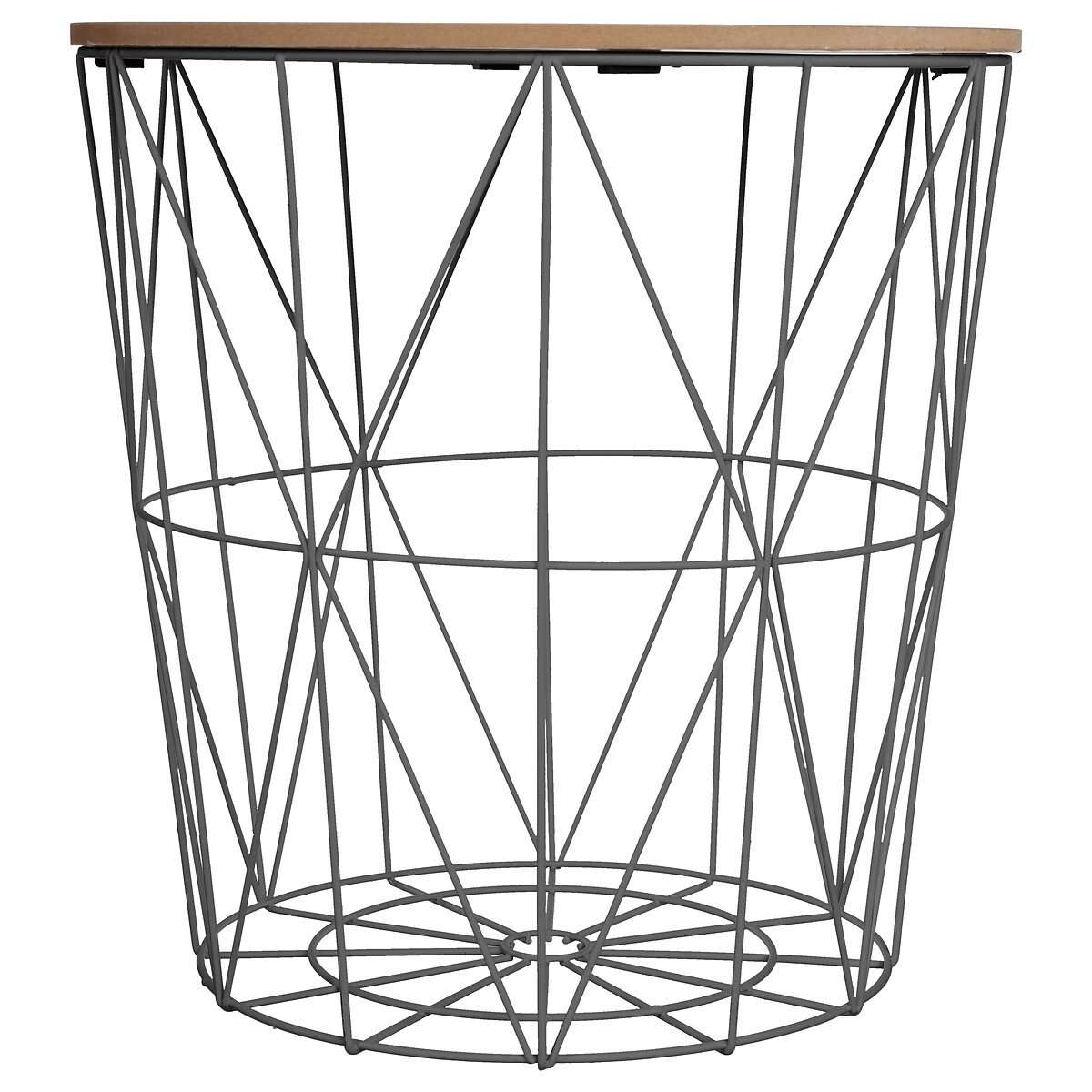 Atmosphera stolić kumi 40x41cm metal/drvo/mdf crni - Image 2