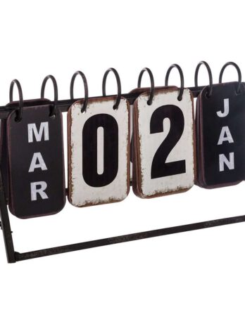 Atmosphera kalendar 27×10,8x15cm metal crno-bijeli
