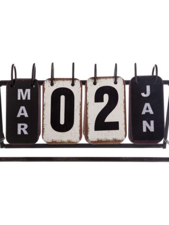 Atmosphera kalendar 27×10,8x15cm metal crno-bijeli