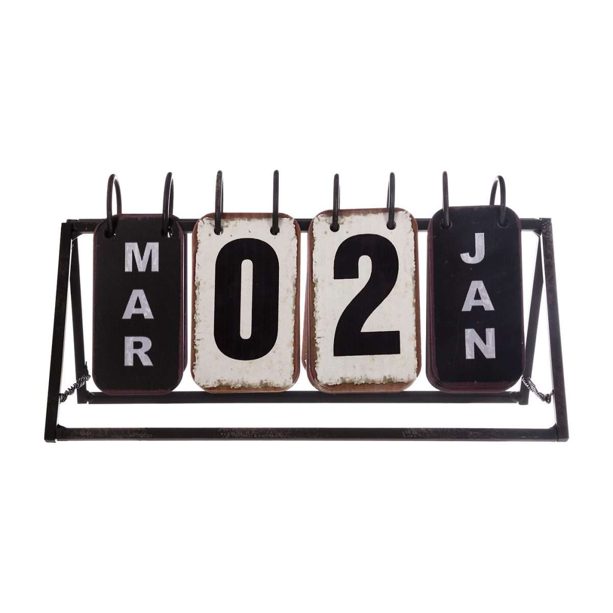 Atmosphera kalendar 27x10,8x15cm metal crno-bijeli - Image 2