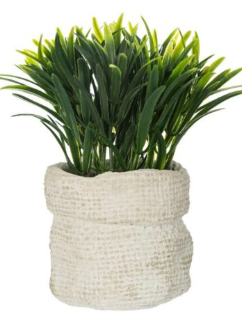 Atmosphera umjetno cvijeće u tegli 14cm pe/cement siva