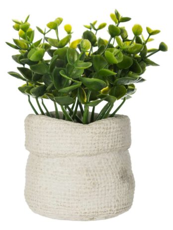 Atmosphera umjetno cvijeće u tegli 14cm pe/cement siva