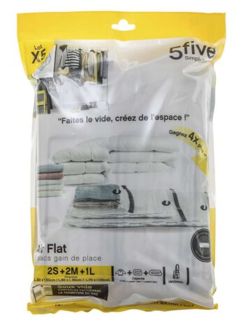 Five set vakum vreća 5/1 airless – 2 x s 50x60cm, 2 x m 60x80cm, 1 x l 70x120cm
