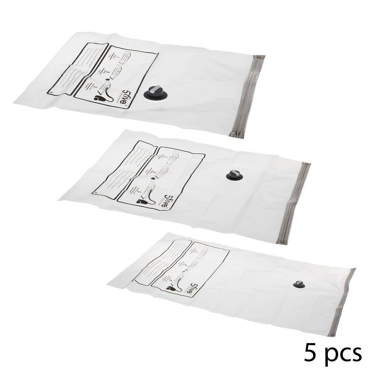 Five set vakum vreća 5/1 airless - 2 x s 50x60cm, 2 x m 60x80cm, 1 x l 70x120cm - Image 2