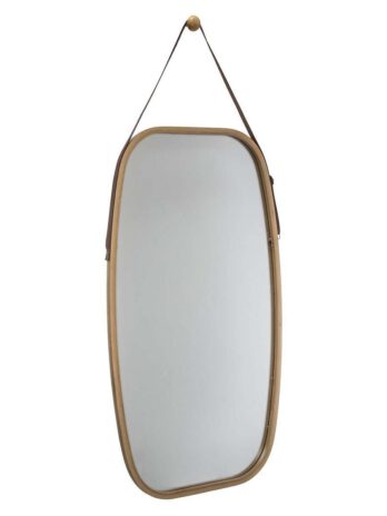 Five zidno ovalno ogledalo bambus 43x77cm