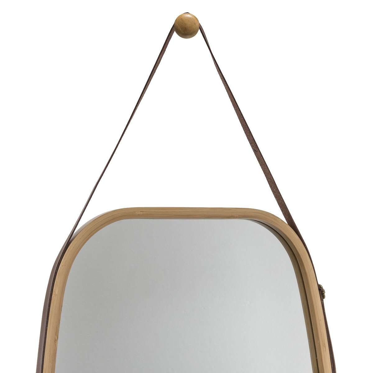 Five zidno ovalno ogledalo bambus 43x77cm - Image 3