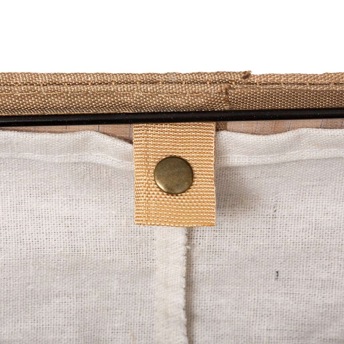 Five košara za rublje s tekstilnim umetkom, 41,5x30x50 cm, bambus - Image 4