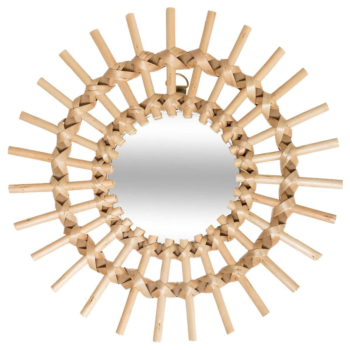 Atmosphera ogledalo sun 27x3cm staklo/ratan/mdf bež set 3/1 - Image 2