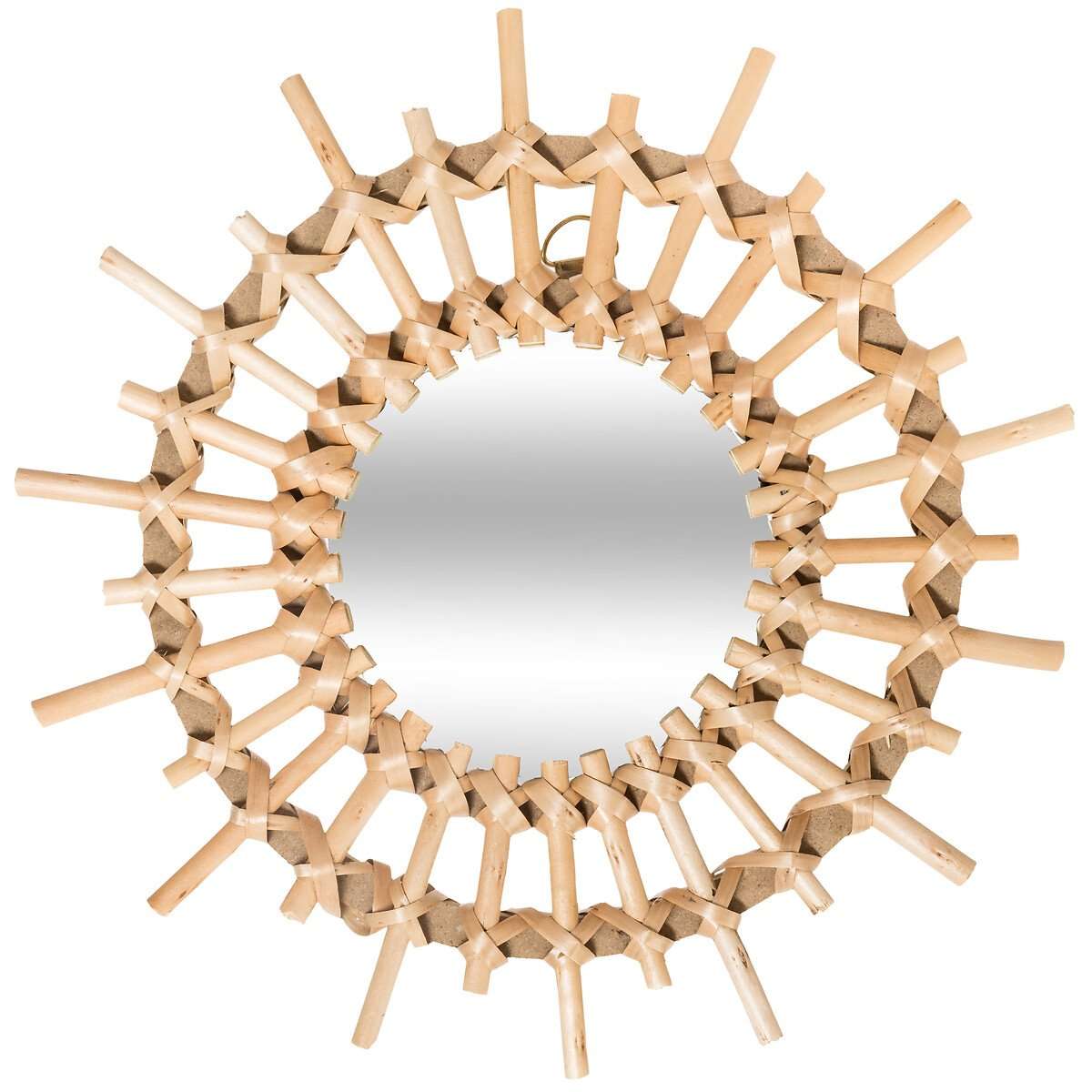 Atmosphera ogledalo sun 27x3cm staklo/ratan/mdf bež set 3/1 - Image 3