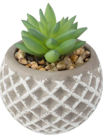 Atmosphera umjetno cvijeće u tegli 9cm pvc/cement siva