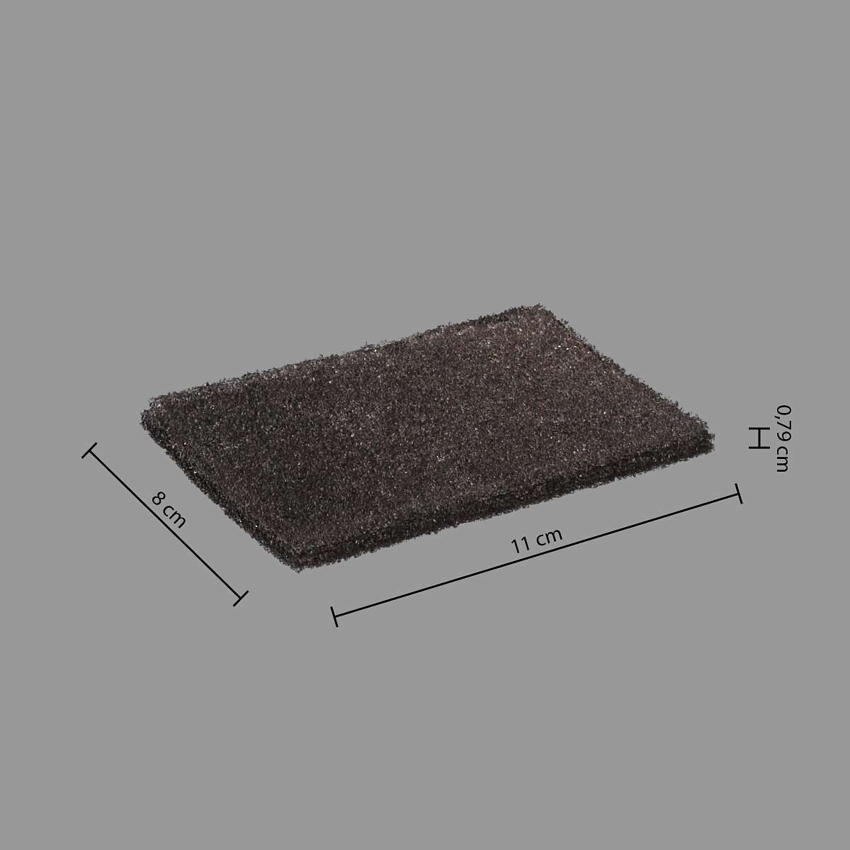 Five filteri za kantu za smeće 4/1 11x8x1cm poliester crna - Image 2