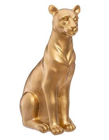 Atmosphera ukras pantera 15x8x23cm poliresin zlatna