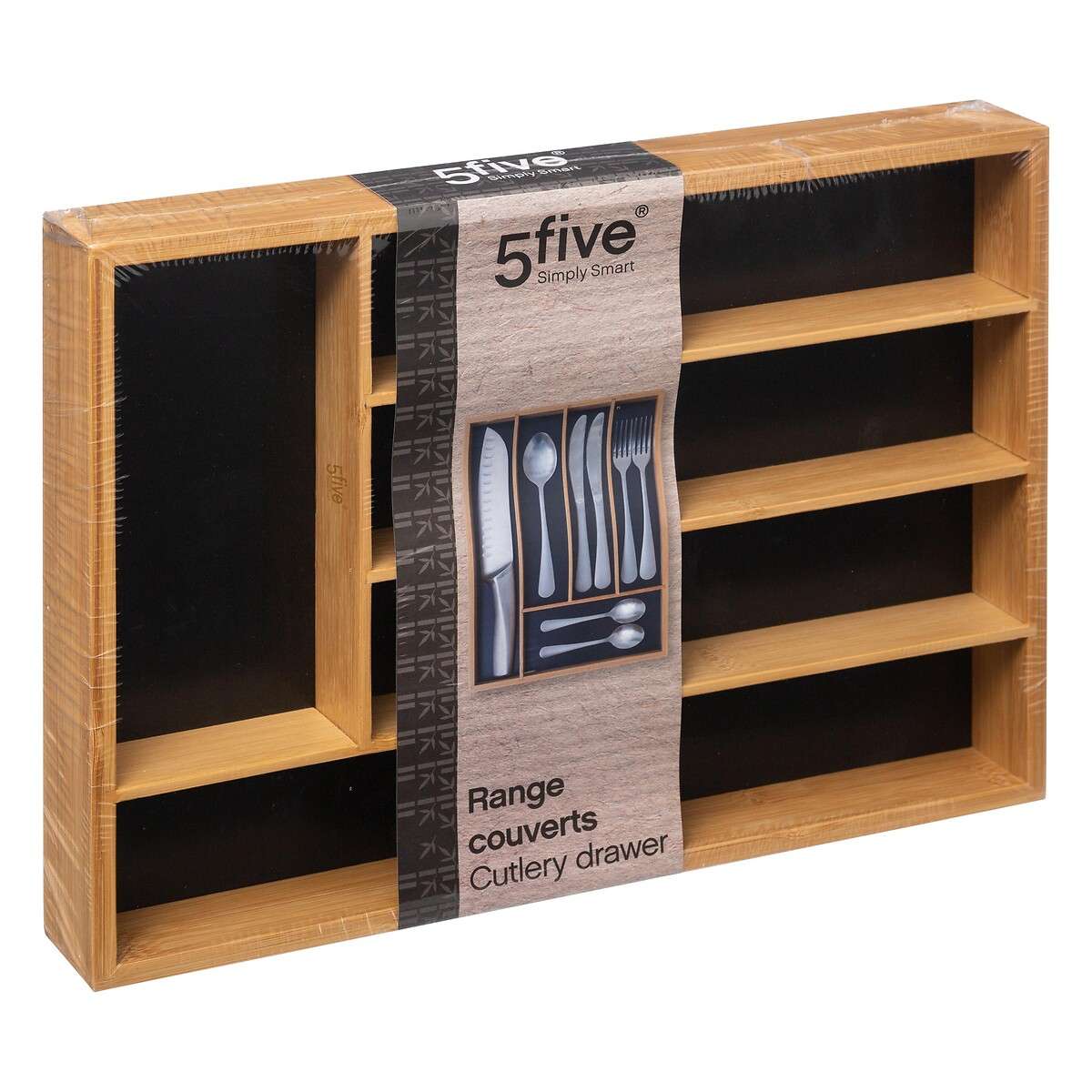 Five organizator pribora za jelo bambus - Image 3