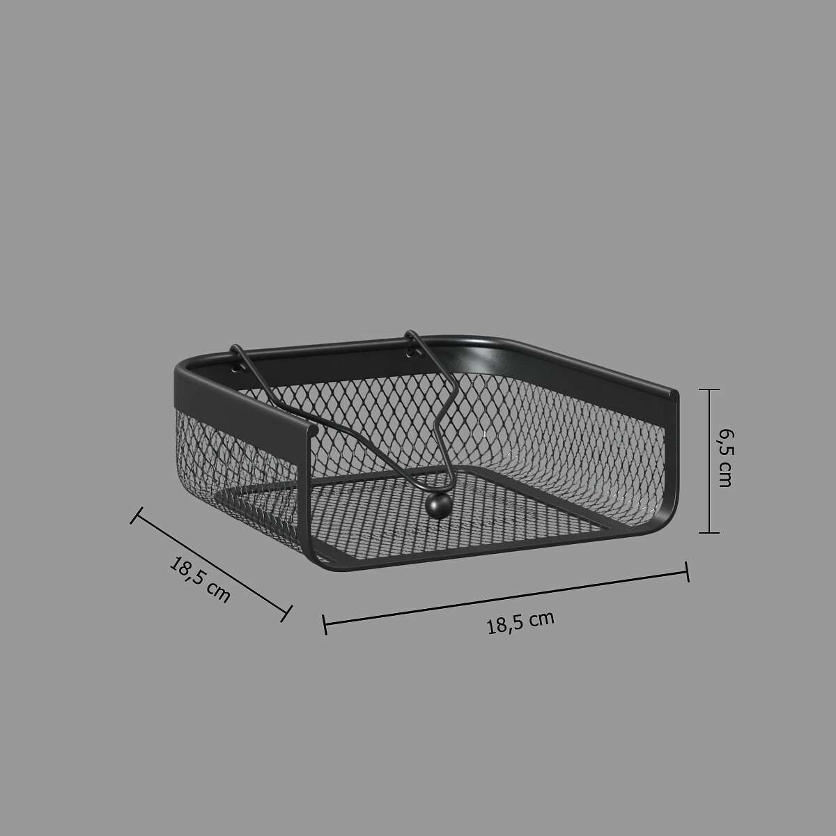 Five držač za salvete mayaj 18.5x18.5x6.5cm metal crna - Image 3