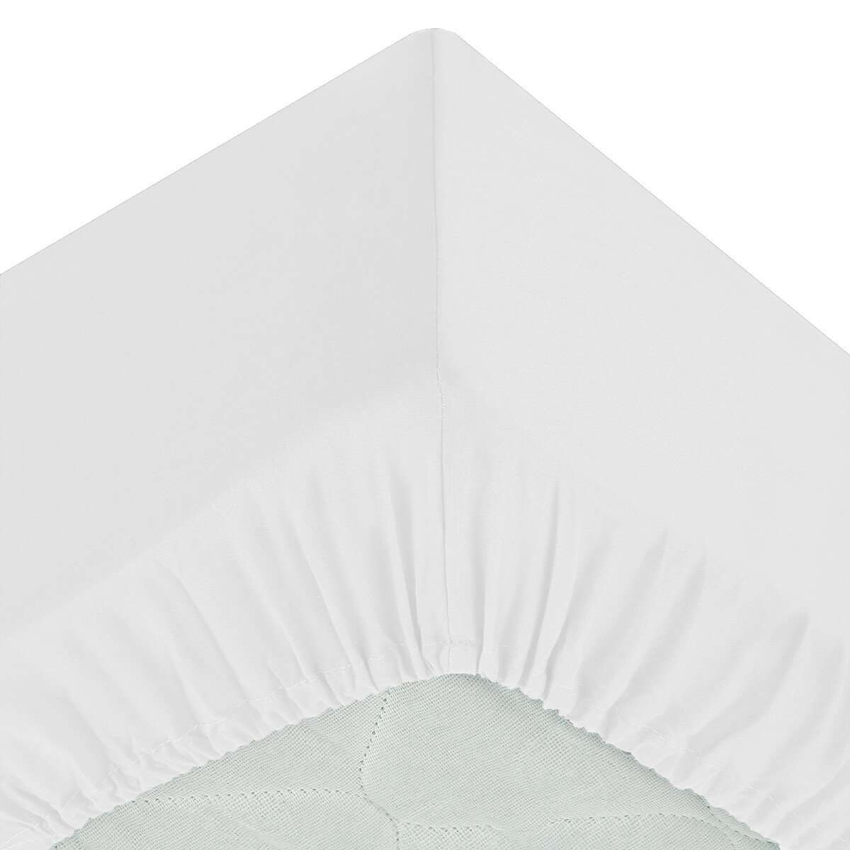 Atmosphera plahta s gumicom 90x190x0,1cm pamuk bijela - Image 2