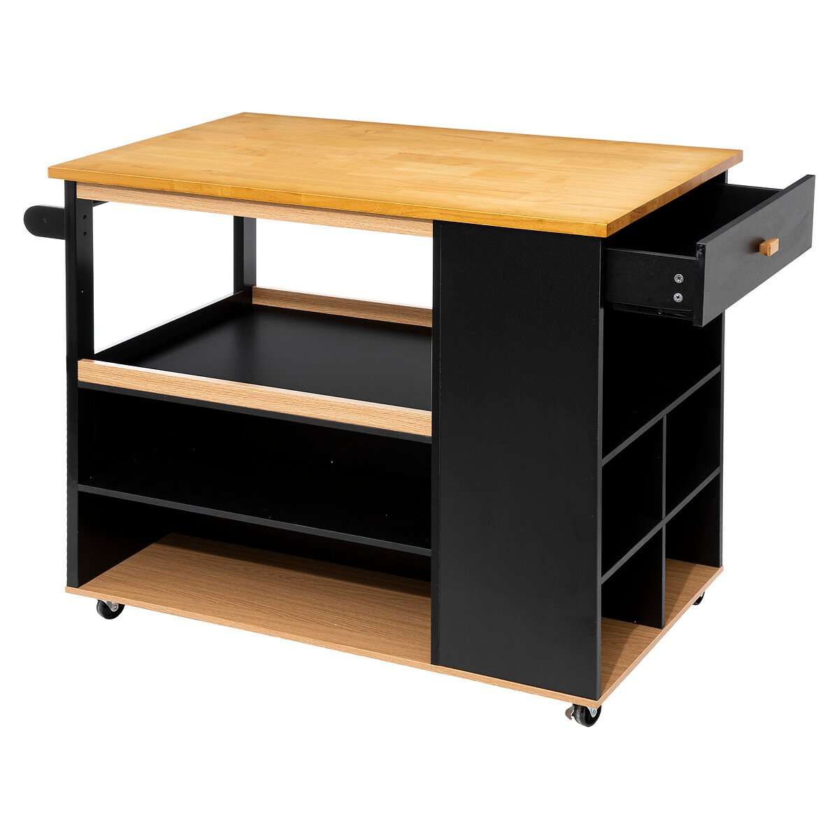 Five otok kuhinjski 108x89x60cm mdf crni