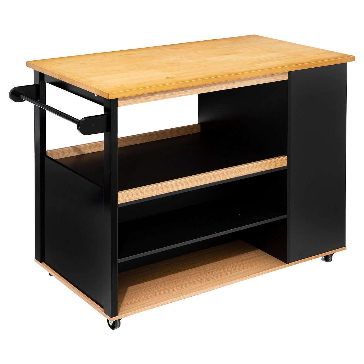 Five otok kuhinjski 108x89x60cm mdf crni - Image 3