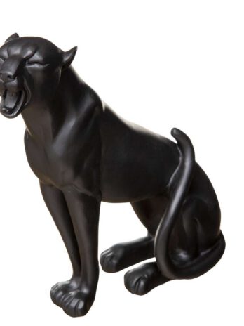 Atmosphera dekorativna figura nolan leopard, 19,5x6x19,5 cm, poliresin, crna