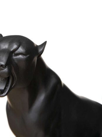 Atmosphera dekorativna figura nolan leopard, 19,5x6x19,5 cm, poliresin, crna