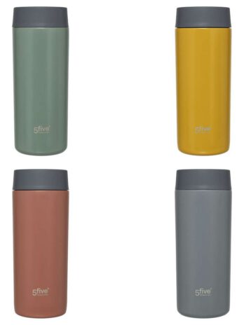 Five termo šalica 0,35l 7,1×7,1×18,2cm nehrđajući čelik/polipropilen/silikon razne boje