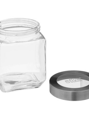 Five staklenka s poklopcem miro 1,2l 11,4×11,4×14,2cm staklo/nehrđajući čelik/polistiren/polipropilen prozirna