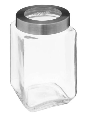 Five staklenka s poklopcem miro 1,6l 11,4×11,4×18,8cm staklo/nehrđajući čelik/polistiren/polipropilen prozirna