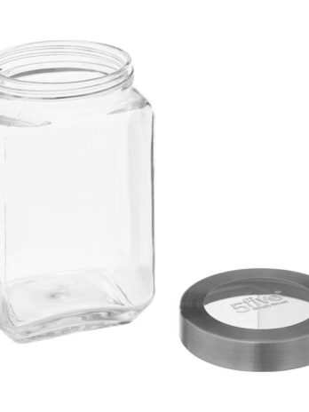 Five staklenka s poklopcem miro 1,6l 11,4×11,4×18,8cm staklo/nehrđajući čelik/polistiren/polipropilen prozirna