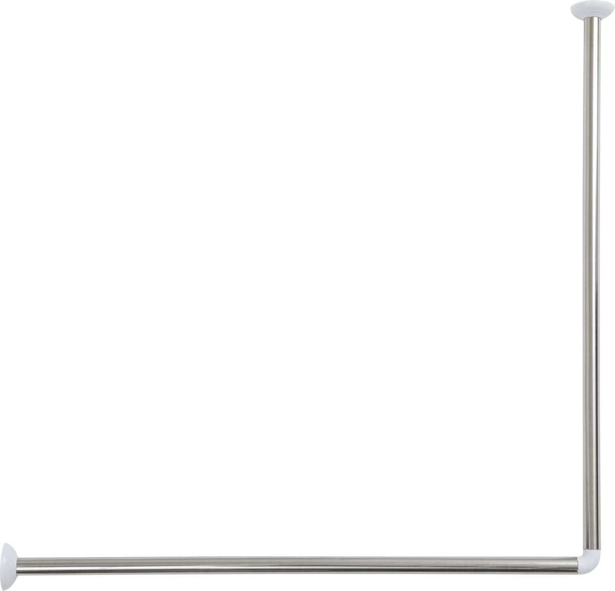 Tendance držač zavjese za kadu kutni 80x80 cm, nehrđajući čelik, sivi