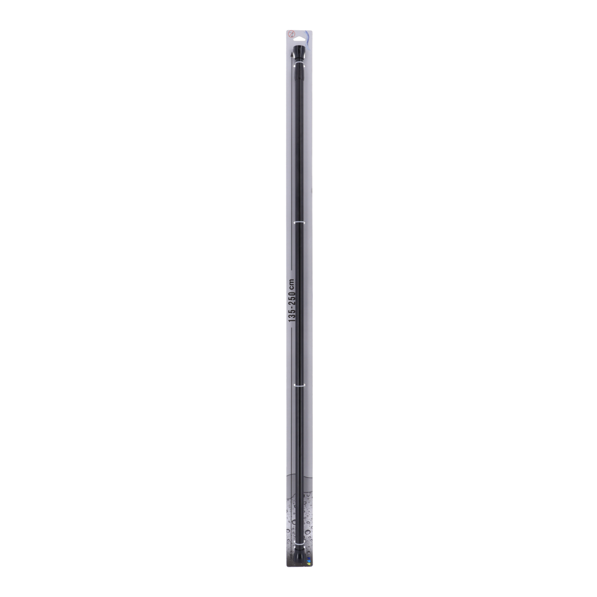 Tendance držač zavjese za kadu 135-250 cm aluminij, crni - Image 2