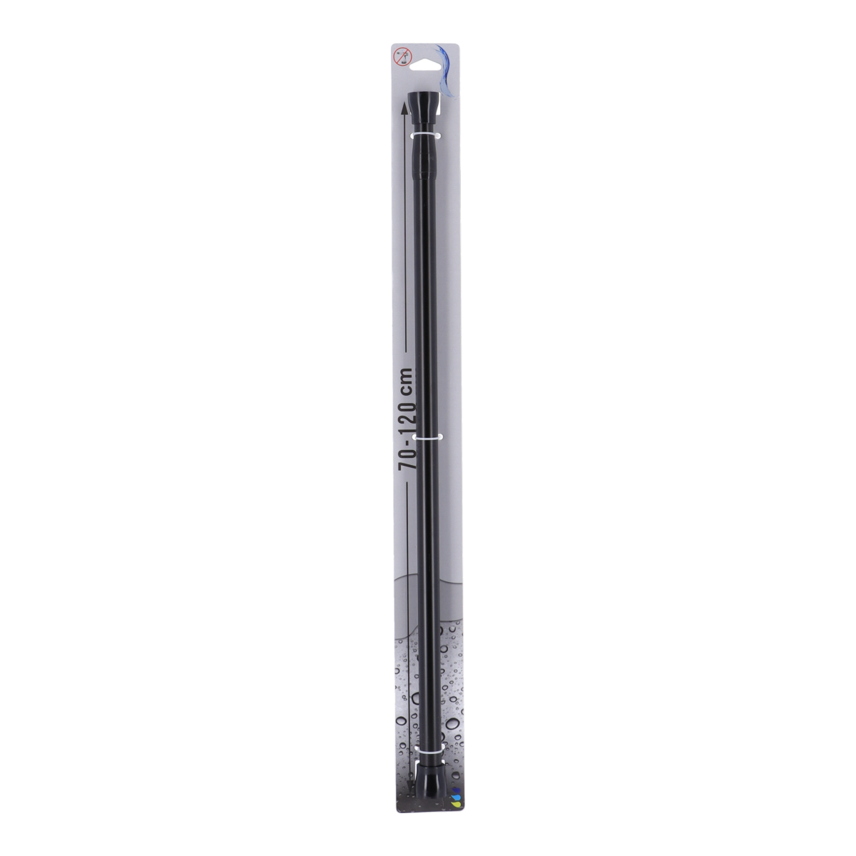 Tendance držač zavjese za kadu 70-120 cm aluminij, crni - Image 2