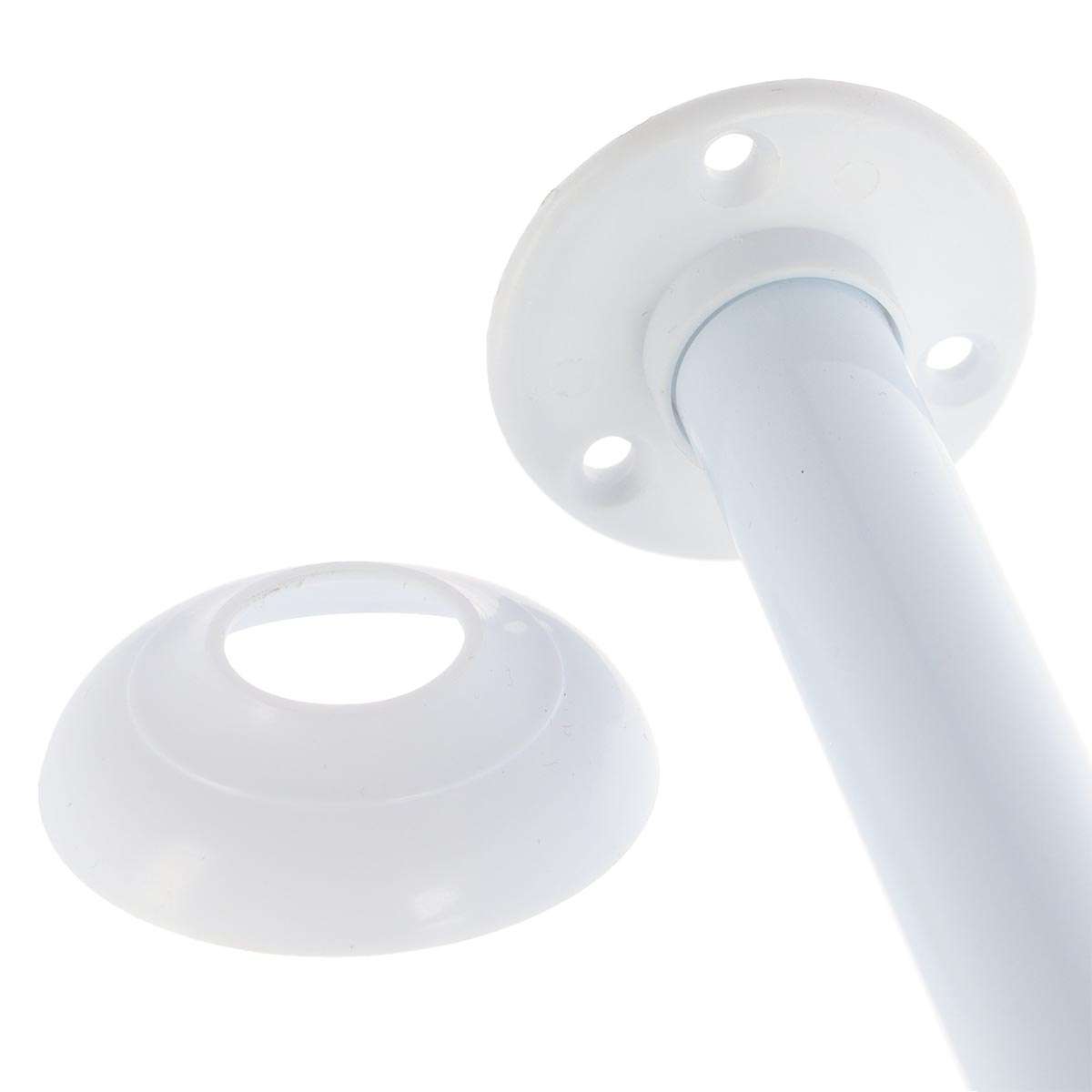 Tendance držač zavjese za kadu kutni 90x90 cm aluminij, bijeli - Image 2