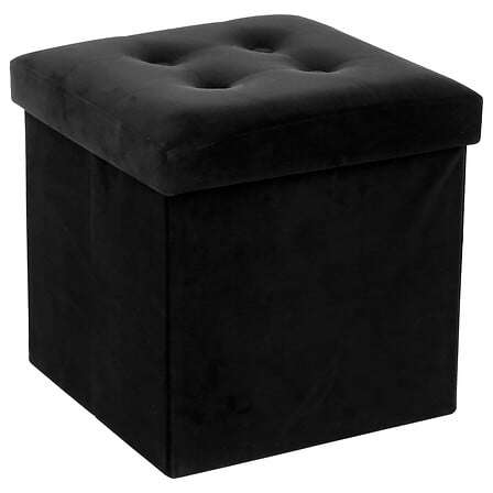 Atmosphera tabure sa spremnikom lysandre 37,8x37,8x37,8cm mdf/poliester crni - Image 3