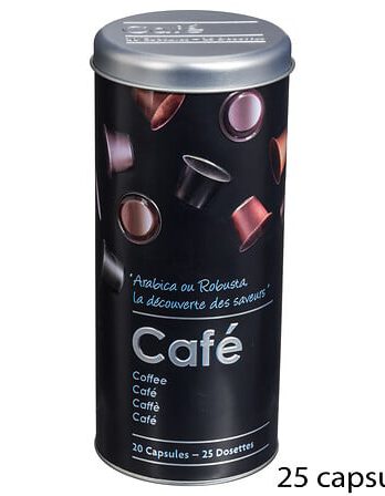 Five doza za kapsule cofe’ 7.8×17.8cm metal crna