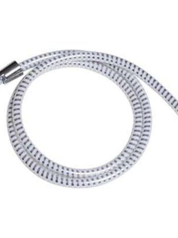 Tendance tuš crijevo 200 cm rastezljivo pvc, bijelo/srebrno