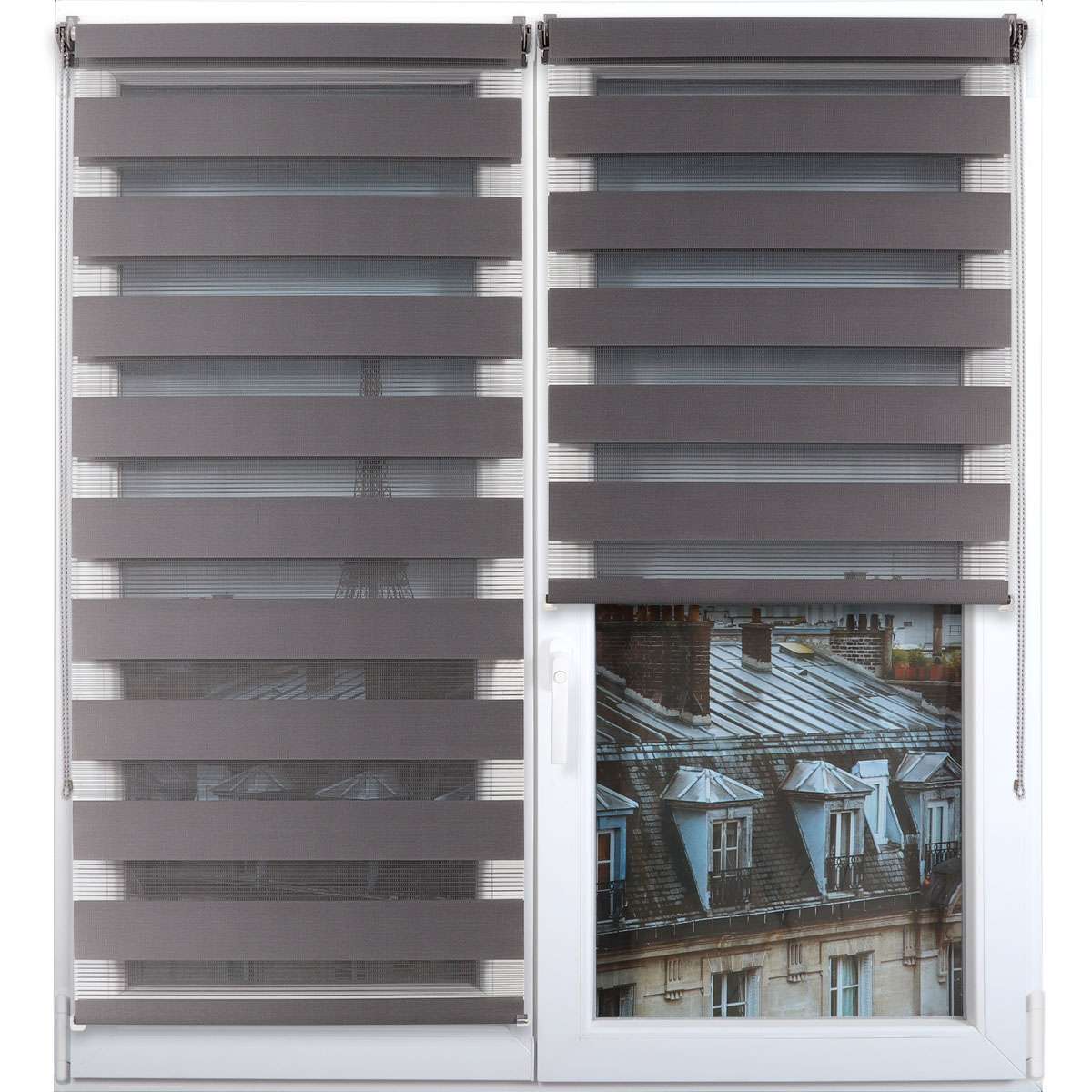 Luance rolo zavjesa zebra 45x90cm - tamno siva