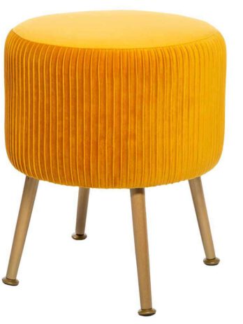 Atmosphera tabure solaro okrugli 35cm mdf/poliester oker
