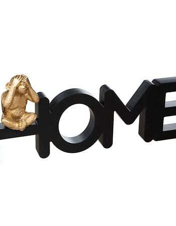 Atmosphera ukras home 37,3x6x16cm mdf/poliresin crni