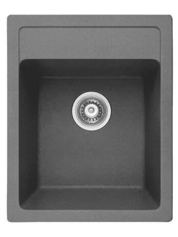 Inter Ceramic sudoper usadni pravokutni 50x40x20 cm + sifon, granit sivi