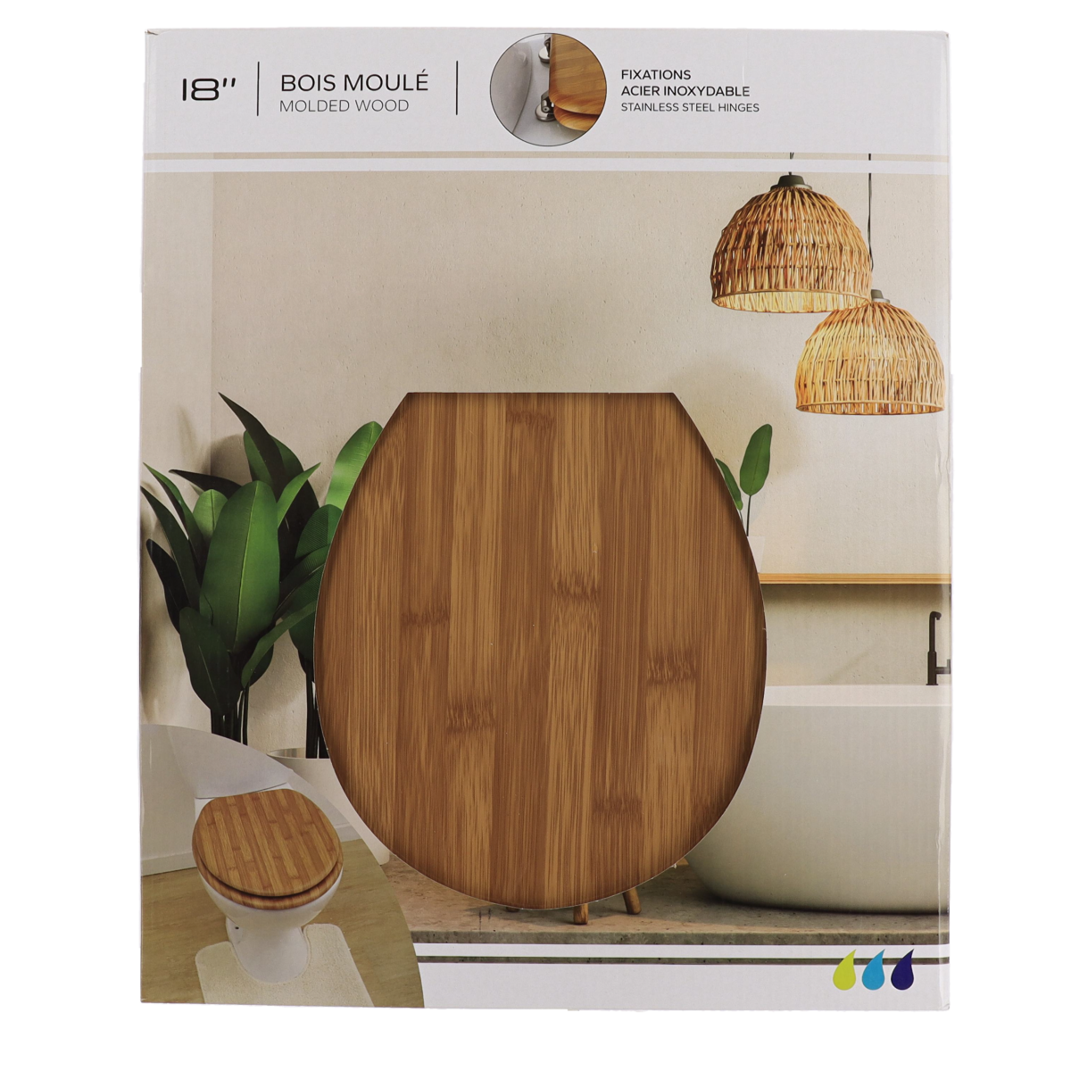 Tendance wc daska mdf, inox okovi, bamboo - Image 2