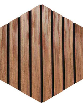 Atmosphera dekorativni zidni panel set 3/1 colva 30 x 26 cm hexagon dark wood, mdf