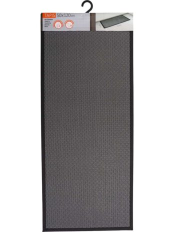 Luance kuhinjski tepih mat john 50x120cm višebojni tkani vynil – crno/srebrni