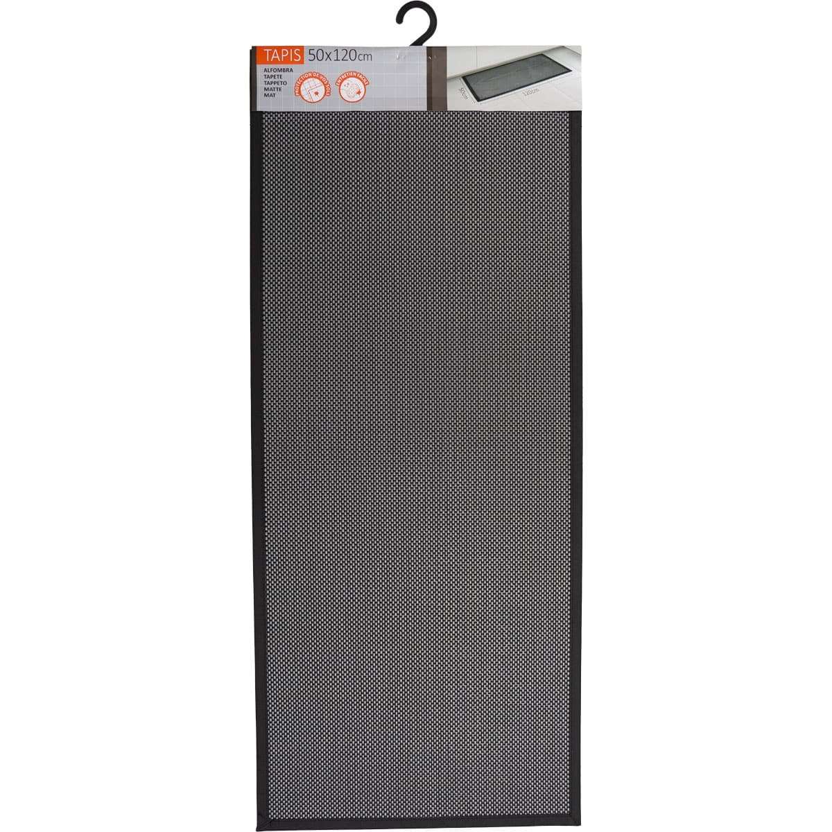 Luance kuhinjski tepih mat john 50x120cm višebojni tkani vynil - crno/srebrni - Image 2