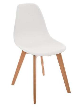 Atmosphera stolac lena 56×30,5x37cm polipropilen/drvo bijeli