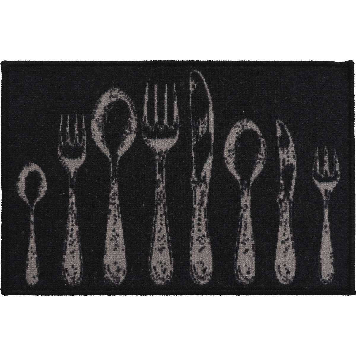 Luance kuhinjski tepih 40x60 cm dekor poliamid - crni