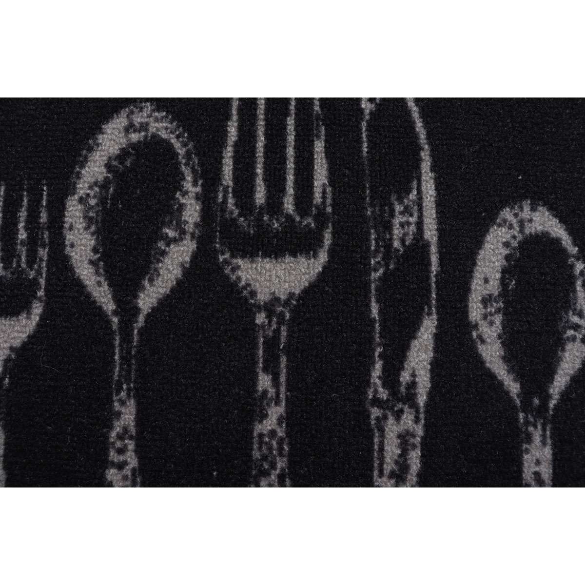 Luance kuhinjski tepih 40x60 cm dekor poliamid - crni - Image 2