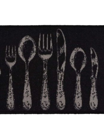 Luance kuhinjski tepih 50×80 cm dekor poliamid – crni