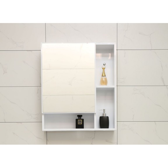 Inter Ceramic zidni pvc kupaonski ormarić sa ogledalom pvc, bijeli - Image 3