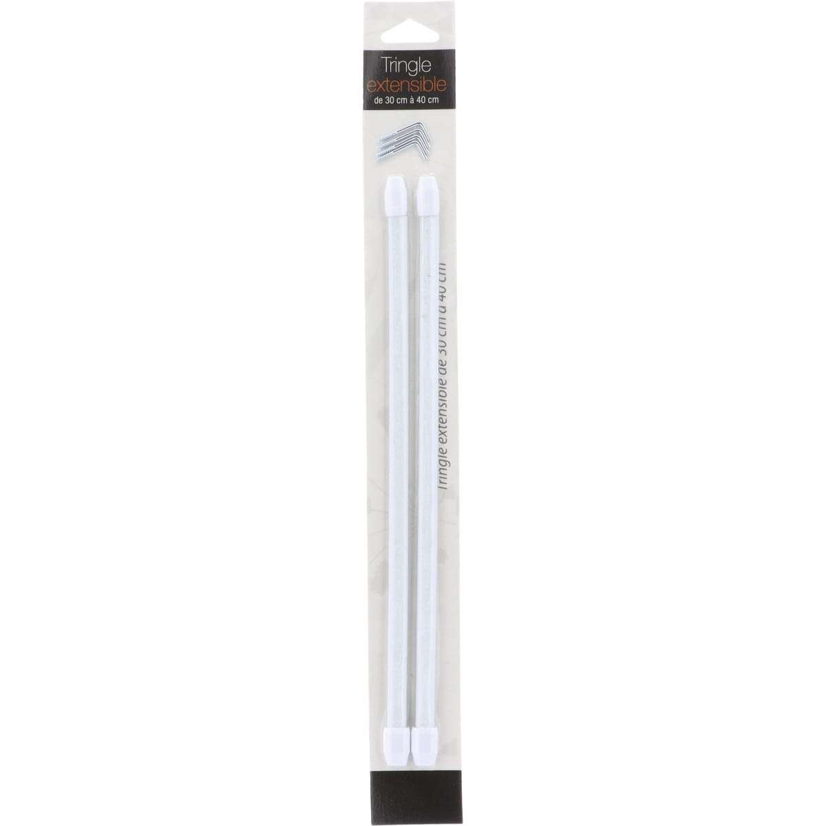 Luance karniša za prozor, ovalna, razvlačna 30-40 cm, 2/1 - bijela - Image 5